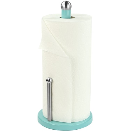 Home Basics Powder Coated Steel Paper Towel Holder, Turquoise PH44974